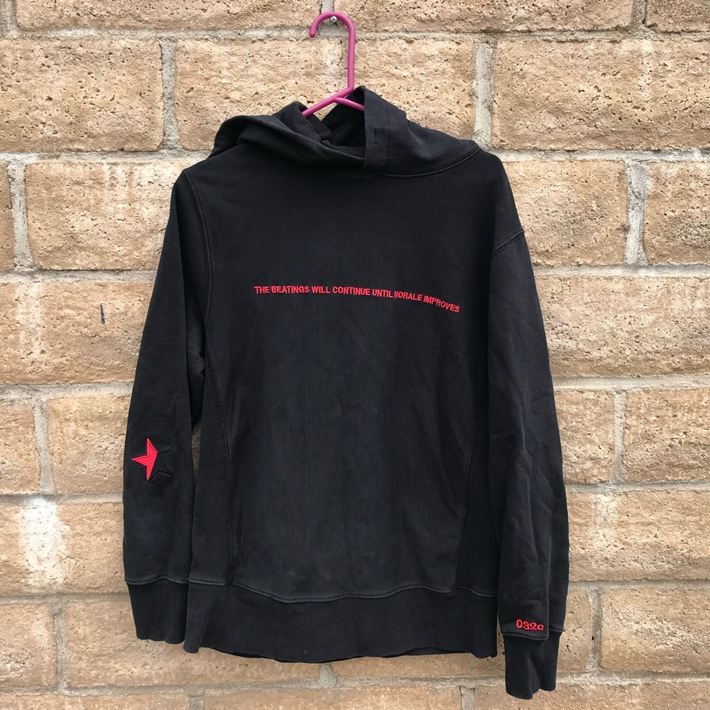 032C The Beatings Will Continue Until Morale Improves Hoodie Men’s Size Small S